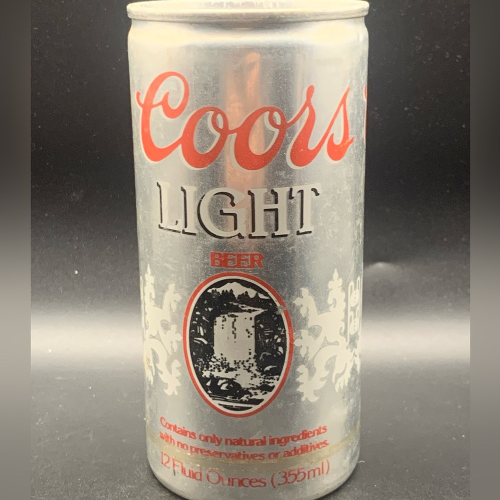 Vintage Beer Can Coors Light Tab Empty Aluminum Can Rocky Mountains